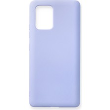 Aqua Aksesuar Samsung Galaxy A91 / S10 Lite Kılıf Lansman Içi Kadife Lüx Tasarım Silikon Kapak - Lila