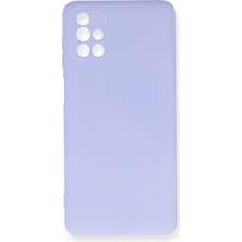 Aqua Aksesuar Samsung Galaxy M51 Kılıf Lansman Içi Kadife Lüx Tasarım Silikon Kapak - Lila