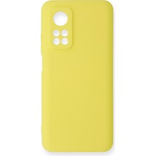 Aqua Aksesuar Xiaomi Mi 10T Pro Kılıf Lansman Içi Kadife Lüx Tasarım Silikon Kapak - Sarı