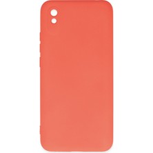 Aqua Aksesuar Xiaomi Redmi 9A Kılıf Lansman Içi Kadife Lüx Tasarım Silikon Kapak - Turuncu