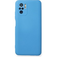Aqua Aksesuar Xiaomi Redmi Note 10S Kılıf Lansman Içi Kadife Lüx Tasarım Silikon Kapak - Mavi