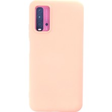 Aqua Aksesuar Xiaomi Redmi Note 9 4g Kılıf Lansman Içi Kadife Lüx Tasarım Silikon Kapak - Pudra
