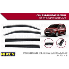 Niken Citroen Berlingo 2018+ /rifter/combo/proace City Kromlu Cam Rüzgarlığı 4 Lü