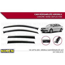 Niken Volkswagen Jetta 2011+ Kromlu Cam Rüzgarlığı 4 Lü