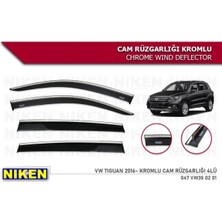 Niken Volkswagen Tiguan 2016+ Kromlu Cam Rüzgarlığı 4 Lü