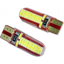 Carub 12V T10 Ampul 24 LED 8W Smd Silikon Beyaz BR0405541