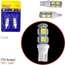 Carub 12V T10 Ampul 9 LED Smd Beyaz BR0400231