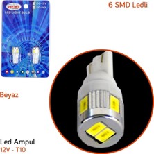 Carub 12V T10 Ampul 6 Smd Ledli Beyaz BR0400251