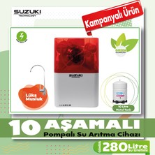 Suzukı Technology 10 Aşamalı Pompalı Su Arıtma Cihazı,Çevre Dostu