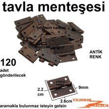 Yıldırım Nalbur Tavla Menteşesi Eskitme Renk Mini Boy 2.6cm Kutu Aksesuar Menteşe