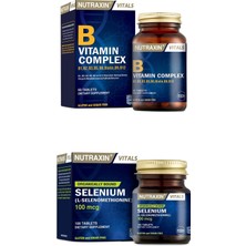 Nutraxin B Vitamin Complex 60 Tablet + Selenium 100 Mcg 100 Tablet