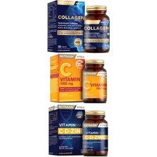 Nutraxin C Vitamini 1000 Mg 30 Tablet, Vitamin Max C-D-Zinc 60 Tablet, Beauty Collagen Gold 30 Tablet