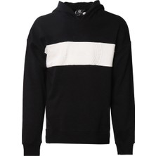 Hummel Ricksy Erkek Siyah Baskılı Kapüşonlu Sweatshirt