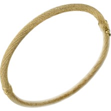 İryum Simli Altın Kelepçe Bilezik