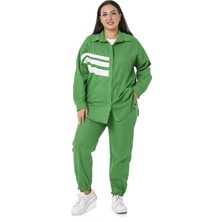 Disentis Modest Büyük Beden Gömlek Pantolon Keten Yeşil Takım