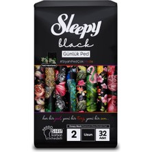 Sleepy Black Premium Plus Günlük Ped Uzun 32 Adet Ped