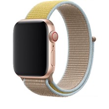 Kny Apple Watch 44 mm Için Kumaş Desenli Çırtçırtrlı Kordon-Kayış