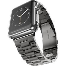 Kny Apple Watch 40 mm Için Klasik Desenli Metal Kordon-Kayış