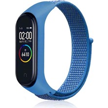 Kny Xiaomi Mi Band 3 Için Kumaş Desenli Çırtçırtlı Kayış-Kordon