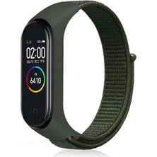 Kny Xiaomi Mi Band 3 Için Kumaş Desenli Çırtçırtlı Kayış-Kordon