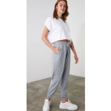 DAXİS Sportwear Company  Kadın Gri Lastikli Eşofman Altı