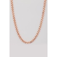 Mistik Silver Kalın Örme Gümüş Zincir Kolye