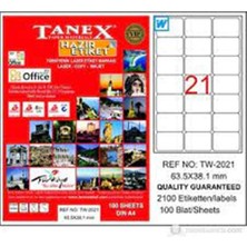 Taneks Etiket 63,5X38,1 mm TW-2021
