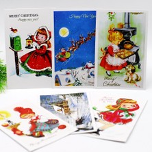 Kartpostal, yılbaşı, kızak  10 set (60 adet)