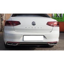 ZEZ Oto Aksesuar Vw Passat B8,5 Egsoz Kromu Difüzör 2019 Sonrası Paslanmaz Krom