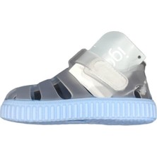 Igor S10290-006 Nıco Crıstal Mavi Bebek Çocuk Sandalet Suni Deri Malzemeden Erkekler İçin Açık Arkalı Tasarım