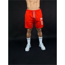 DAXİS Sportwear Company  Gri Erkek Black Baskılı Regular Fit Cepli Şort