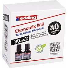 Edding Mürekkep Tahta Kalemi 30ML 2 Li Siyah