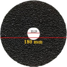 Badem10 Fiber Disk 180x22 16 Kum Ahşap Metal Taşlama Rötuş Diski