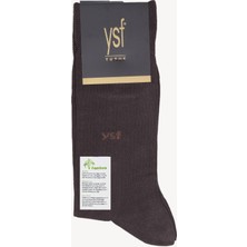 Erkek Kahverengi Erkek Dikişsiz Bambu Çorap