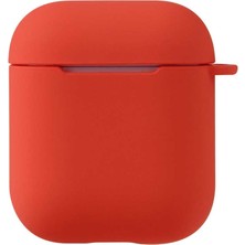 Kny Apple Airpods Için Standart Askılı Silikon Kılıf Turuncu