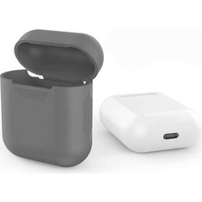 Kny Apple Airpods Için Standart Silikon Kılıf Gri