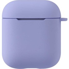 Kny Apple Airpods Için Standart Askılı Silikon Kılıf Mor