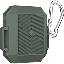 Kny Apple Airpods Için Askılı Ultra Korumalı Armour Silikon Yeşil