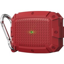 Kny Apple Airpods Pro Için Askılı Ultra Korumalı Armour Silikon Kırmızı