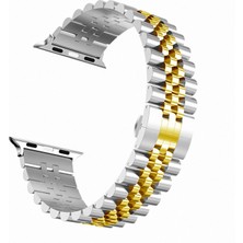 Kny Apple Watch 38 mm Için Renkli Ayarlanabilir Metal (Krd-36) Kordon-Kayış