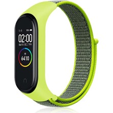 Kny Xiaomi Mi Band 4 Için Kumaş Desenli Çırtçırtlı Kayış-Kordon