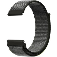 Kny Samsung Galaxy Watch 3 Bluetooth 41MM (20MM) Için Kumaş Desenli Çırtçırlı Kayış-Kordon