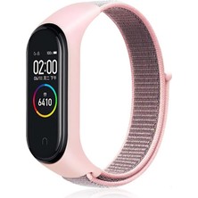 Kny Xiaomi Mi Band 4 Için Kumaş Desenli Çırtçırtlı Kayış-Kordon