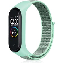 Kny Xiaomi Mi Band 4 Için Kumaş Desenli Çırtçırtlı Kayış-Kordon