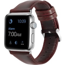 Kny Apple Watch 42 mm Için Renkli Suni Deri Kayış-Kordon