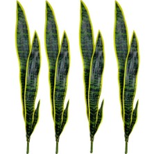 Nettenevime Yapay Çiçek Yelpaze Palmiye 8 Dal 50*40CM Salon Çiçeği Metal Mat Siyah Saksılı Yapay Bitki