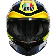 Agv K6 Multi Joan Siyah Mavi Sarı Kapalı Kask *