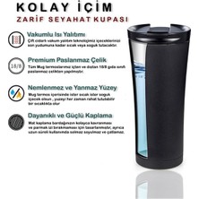 Verahed Ergonomik Çift Katman Sızdırmaz 304 Paslanmaz Çelik 500ML Gri Termos Bardak