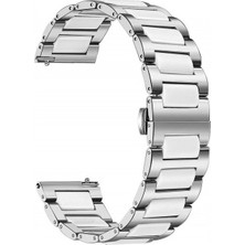 Kny Xiaomi Amazzfit Pace (22MM) Için Klasik Model Seramik Metal Kayış-Kordon