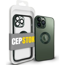 CepStok Apple iPhone 12 Kılıf Şeffaf Kamera Lens Koruyuculu Kenar Renkli Yumuşak Silikon